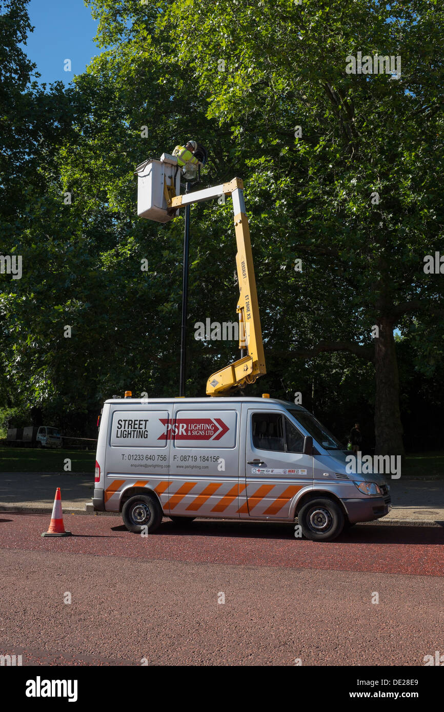 Street Lighting Engineer Stock Photo Alamy