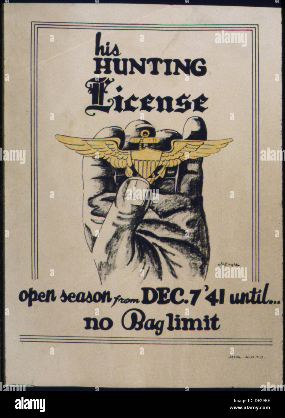 His hunting license. Open season from Dec. 7 6041 until... no bag limit