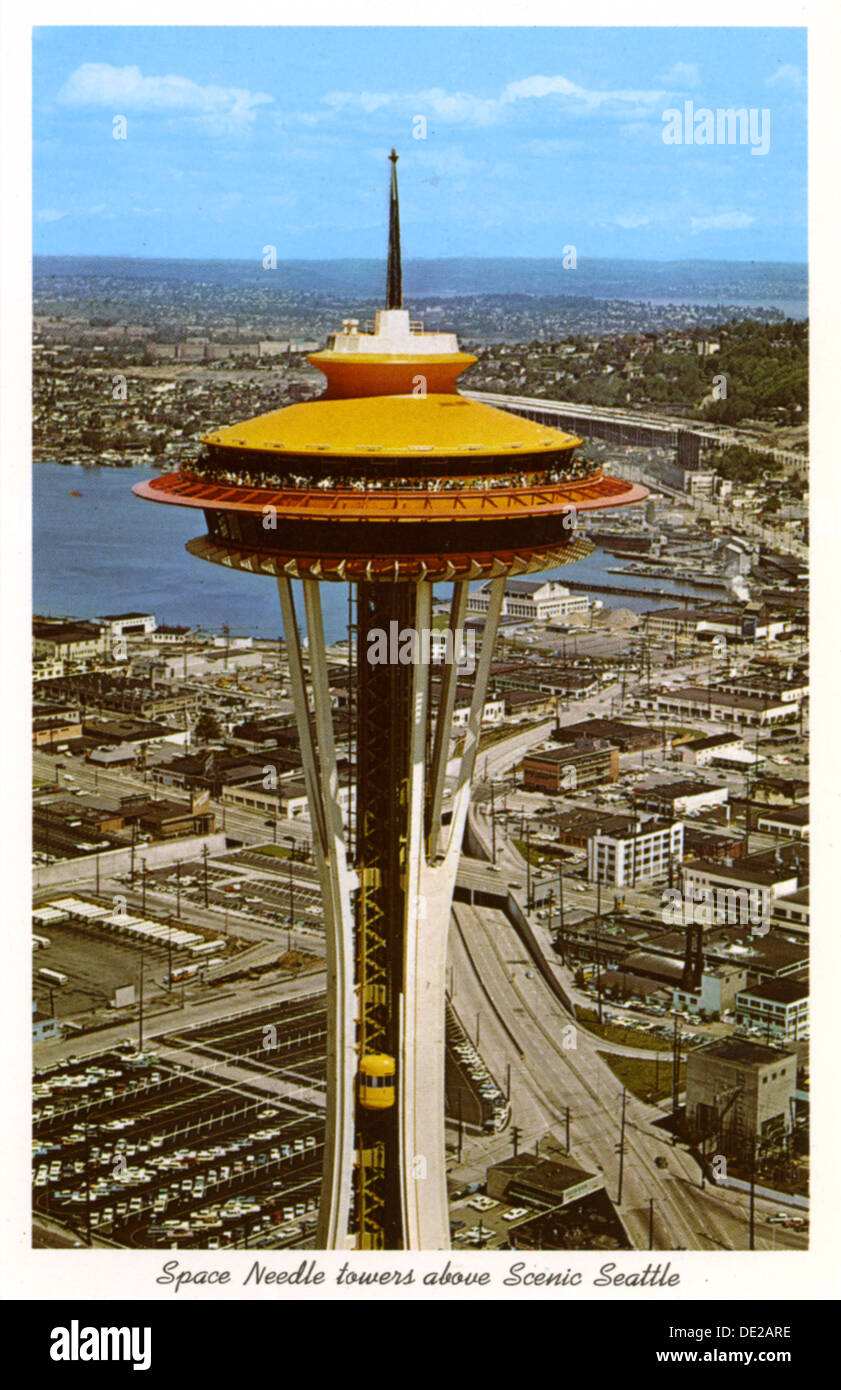 Space Needle, Seattle, Washington, USA, 1963. Artist: Unknown Stock Photo