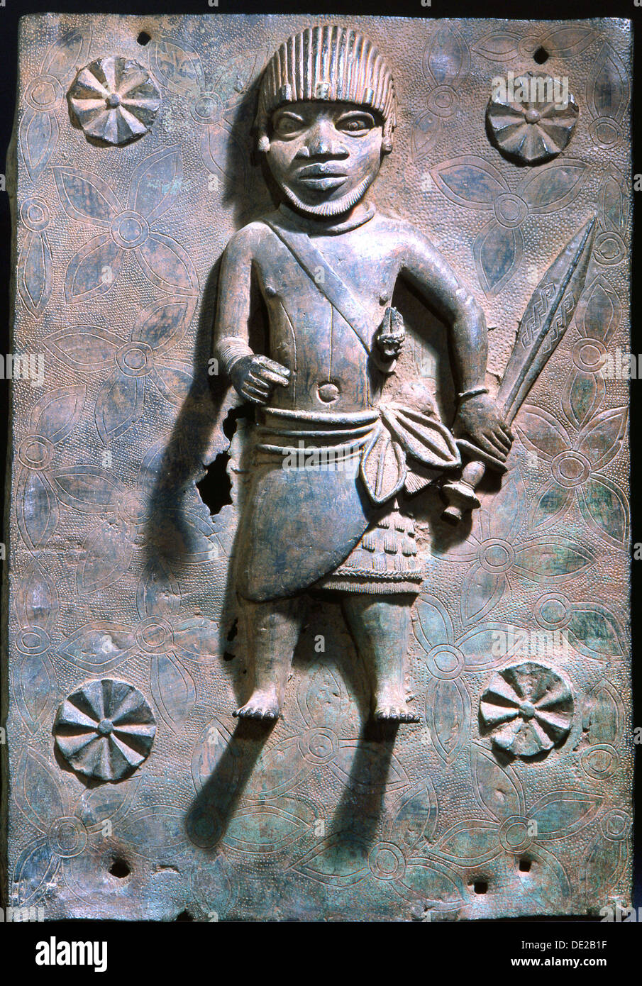 A plaque depicting a Benin warrior, which decorated the palace of the
