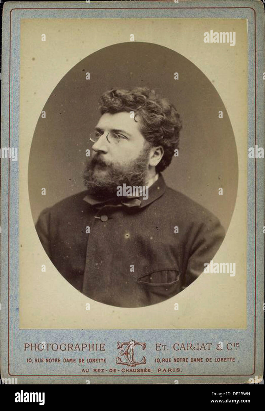 Georges Bizet, French composer and pianist, 1870s(?). Artist: Etienne Carjat Stock Photo