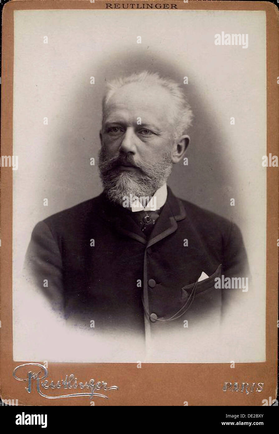 Peter Ilich Tchaikovsky, Russian composer, late 19th century. Artist: Charles Reutlinger Stock Photo