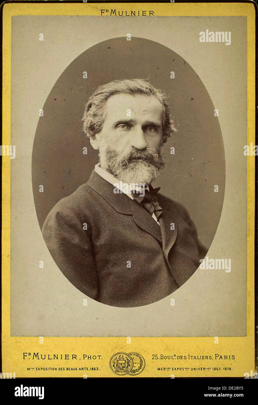 Giuseppe Verdi, Italian composer, late 19th century. Artist: Frederick Mulnier Stock Photo