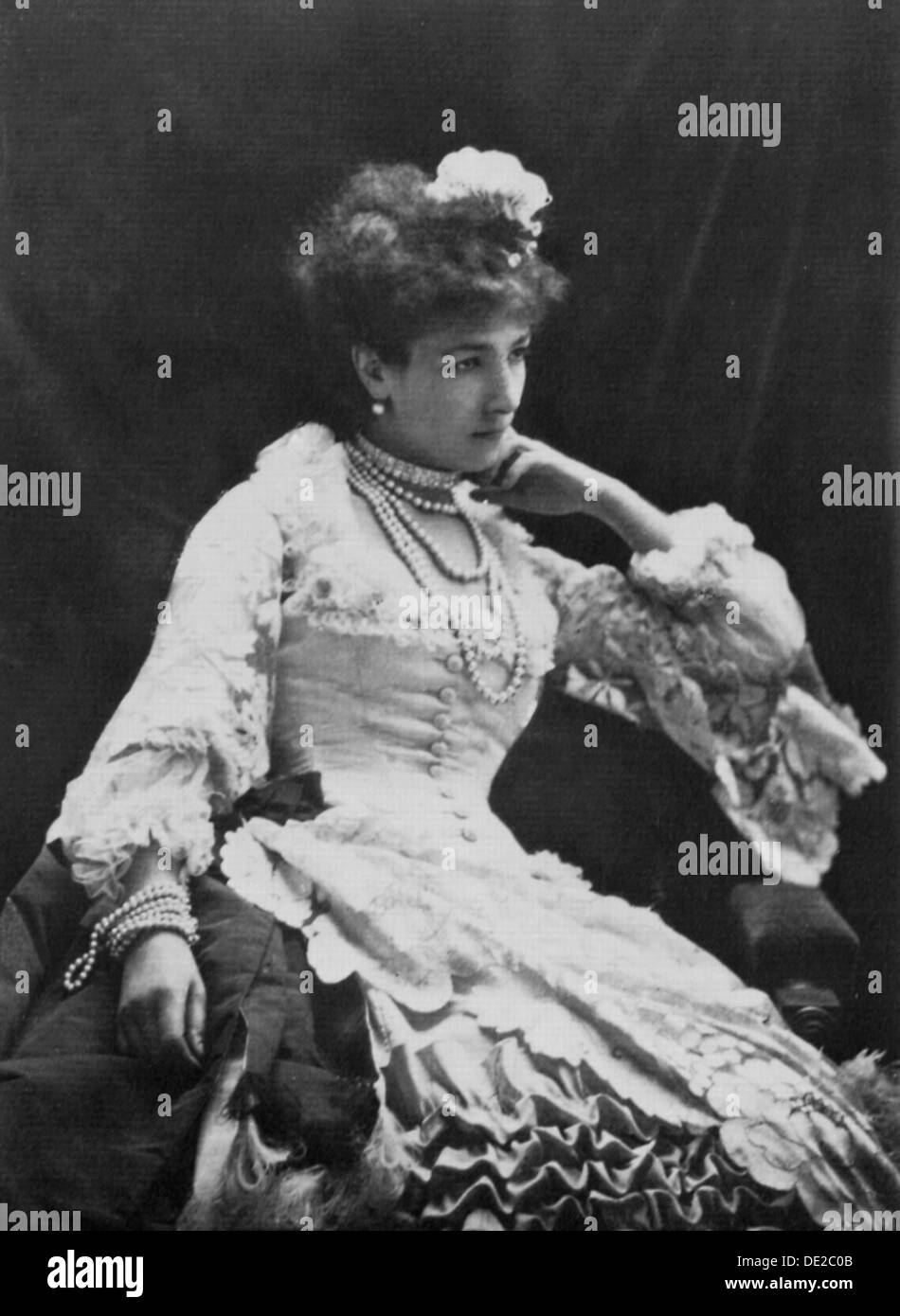 Sarah Bernhardt, French actress, c1865. Artist: Nadar Stock Photo