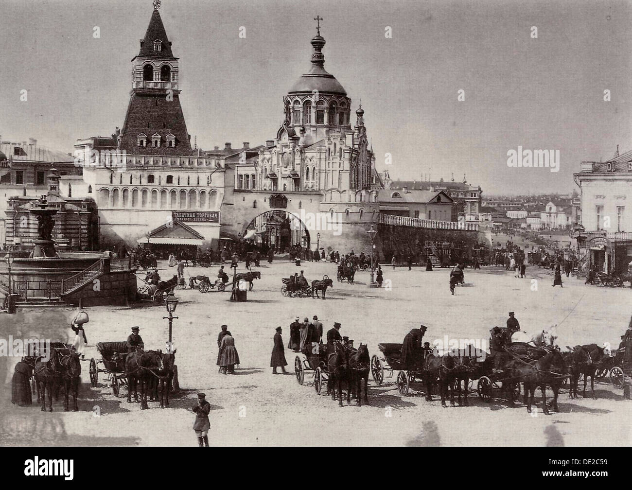 Lubyanka Square, Moscow, Russia, 1902. Artist: Otto Kirchner Stock Photo