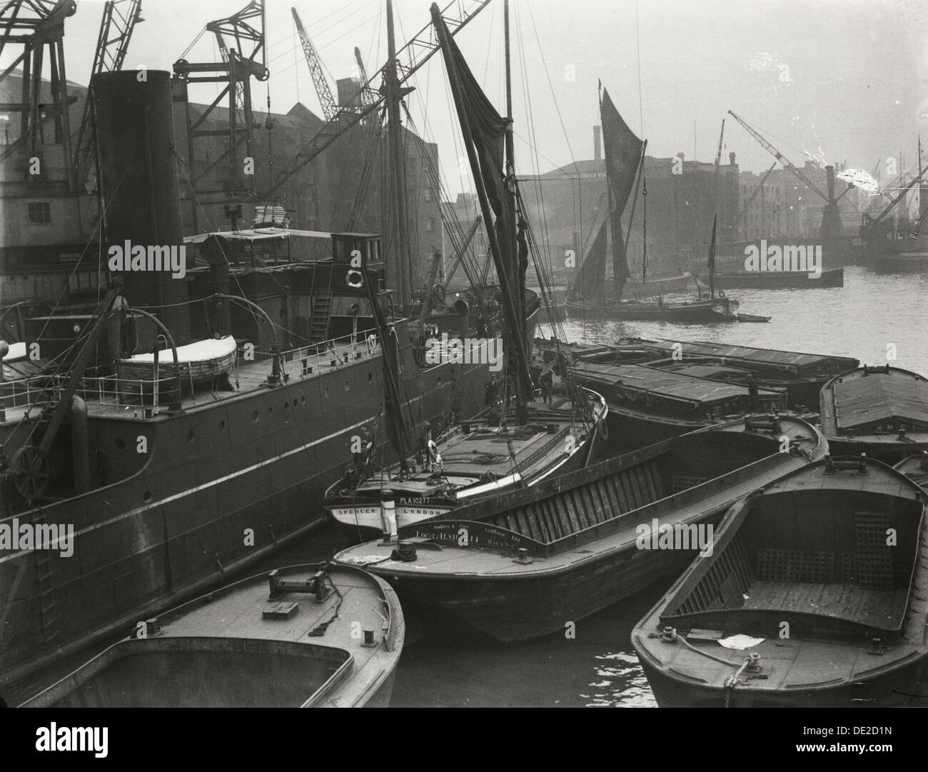 Entrance to St Katharine's Dock, London, c1925. Artist: Unknown Stock Photo