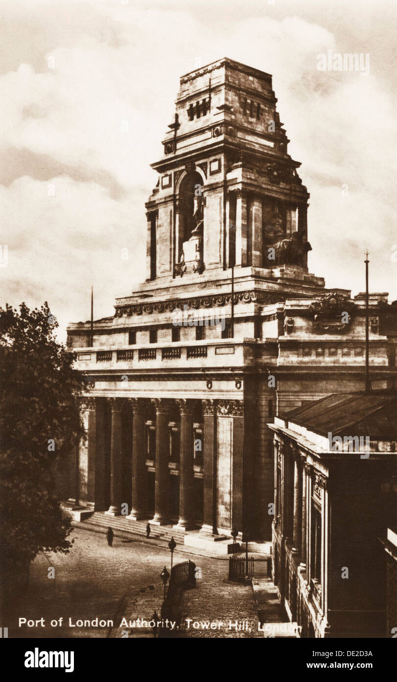 View of the Port of London Authority building, Tower Hill, London, c1930. Artist: Unknown Stock Photo