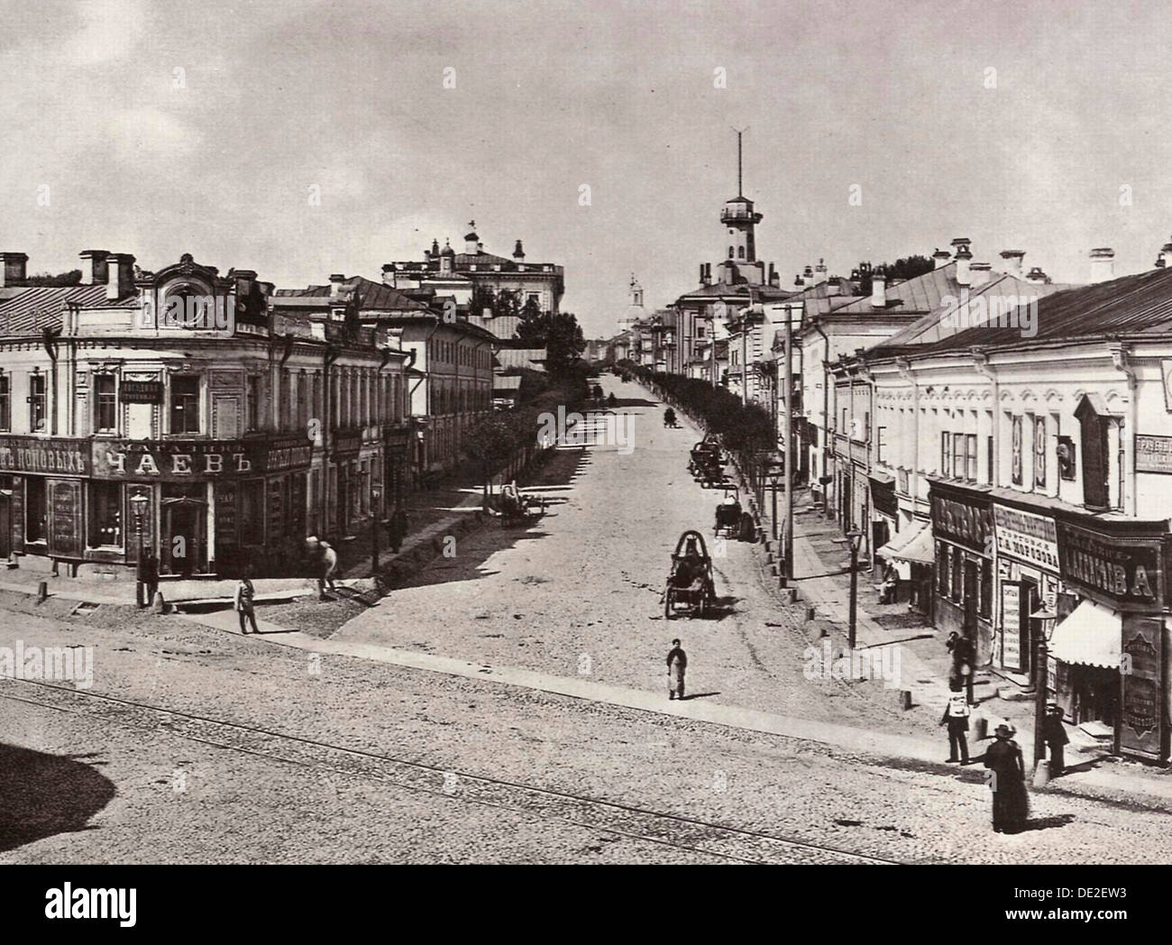 Novaya Basmannaya Street, Moscow, Russia, 1880s. Artist: Unknown Stock Photo