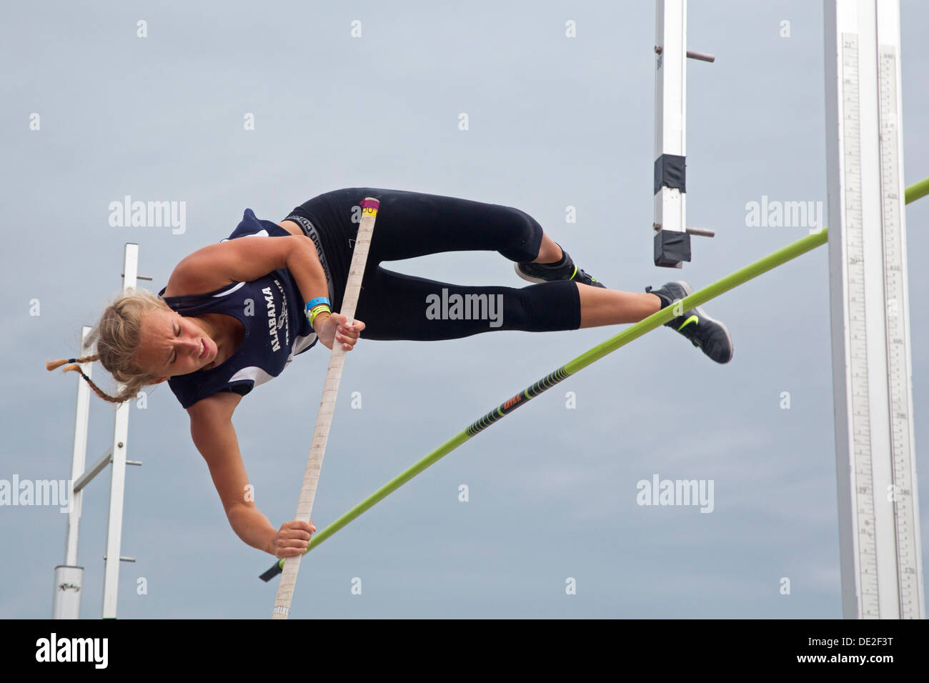 Ypsilanti, Michigan Women's pole vault competition during the track
