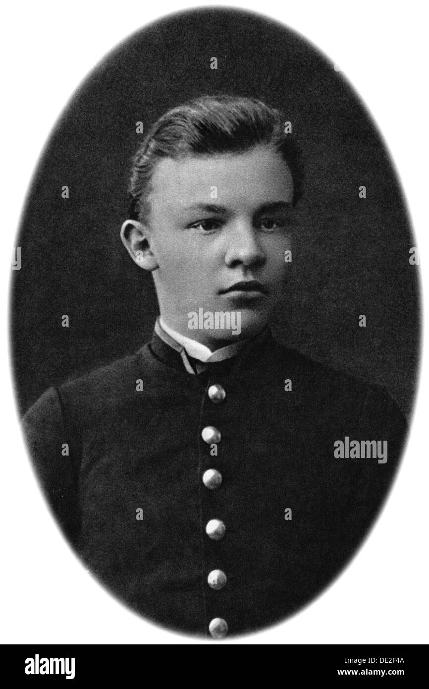 Vladimir Ulyanov (Lenin) as a grammar school pupil, Simbirsk, Russia, 1879. Artist: Unknown Stock Photo