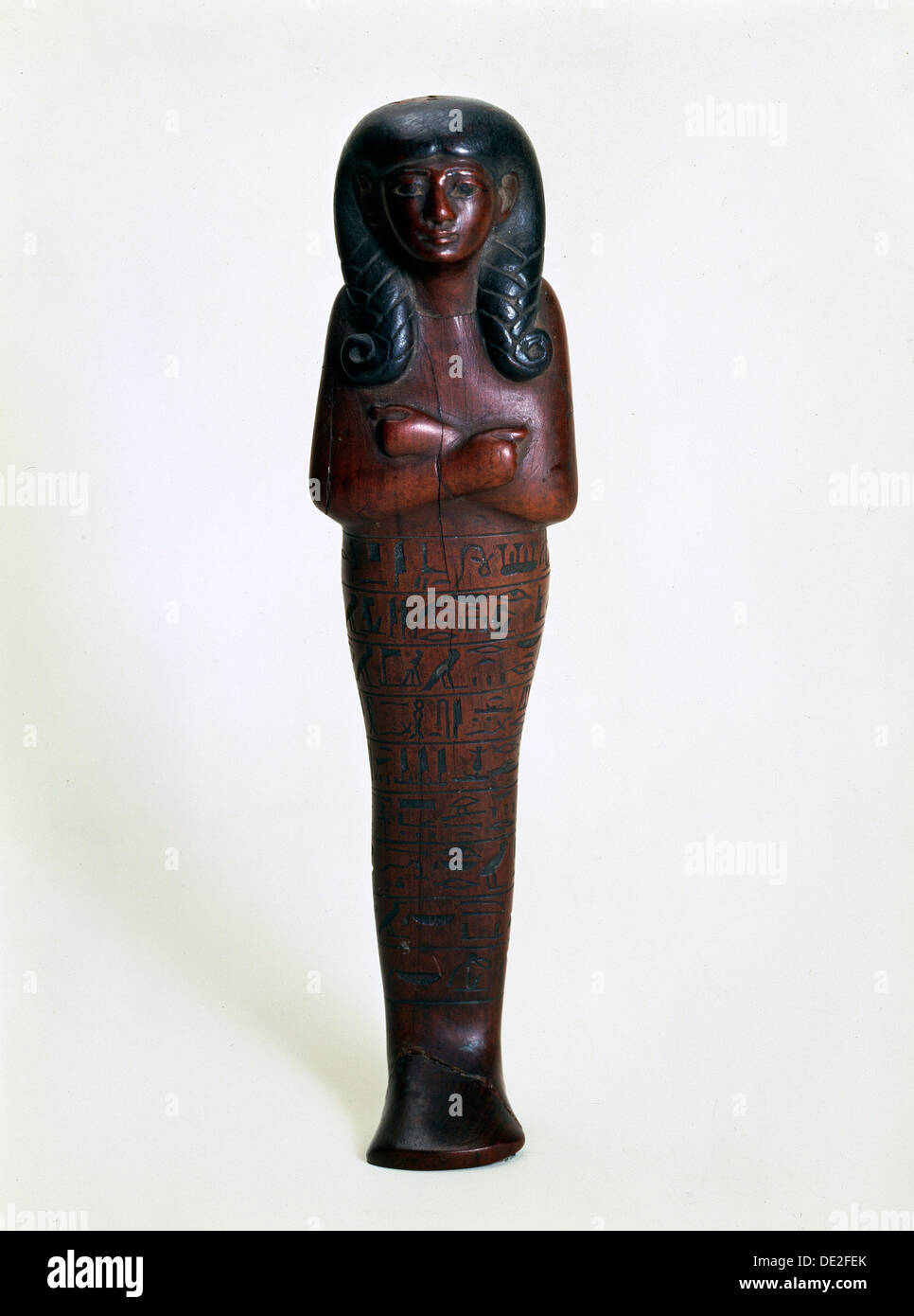 Wooden ushabti figurine of Mutry, Ancient Egyptian, 16th or 15th century BC. Artist: Unknown Stock Photo