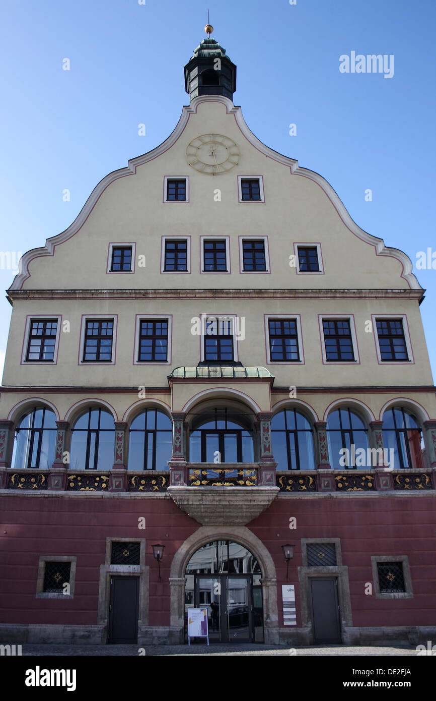 Schwoerhaus Schwoer house, front view, Ulm an der Donau, Baden-Wuerttemberg Stock Photo