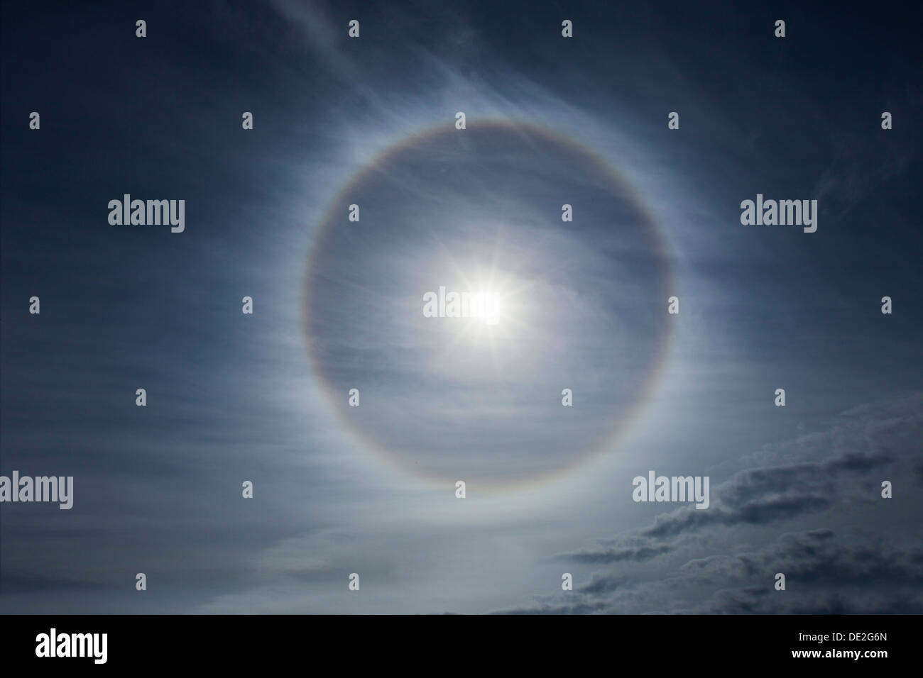 atmospheric phenomenon, halo effect Stock Photo