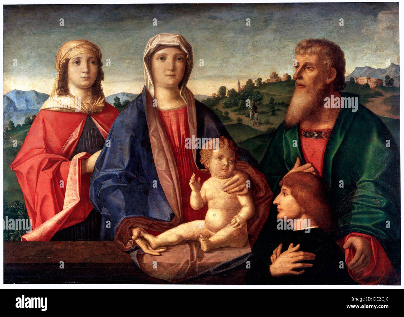 'Madonna and Child with Saints and Donator', c1504. Artist: Pasqualino Veneto Stock Photo