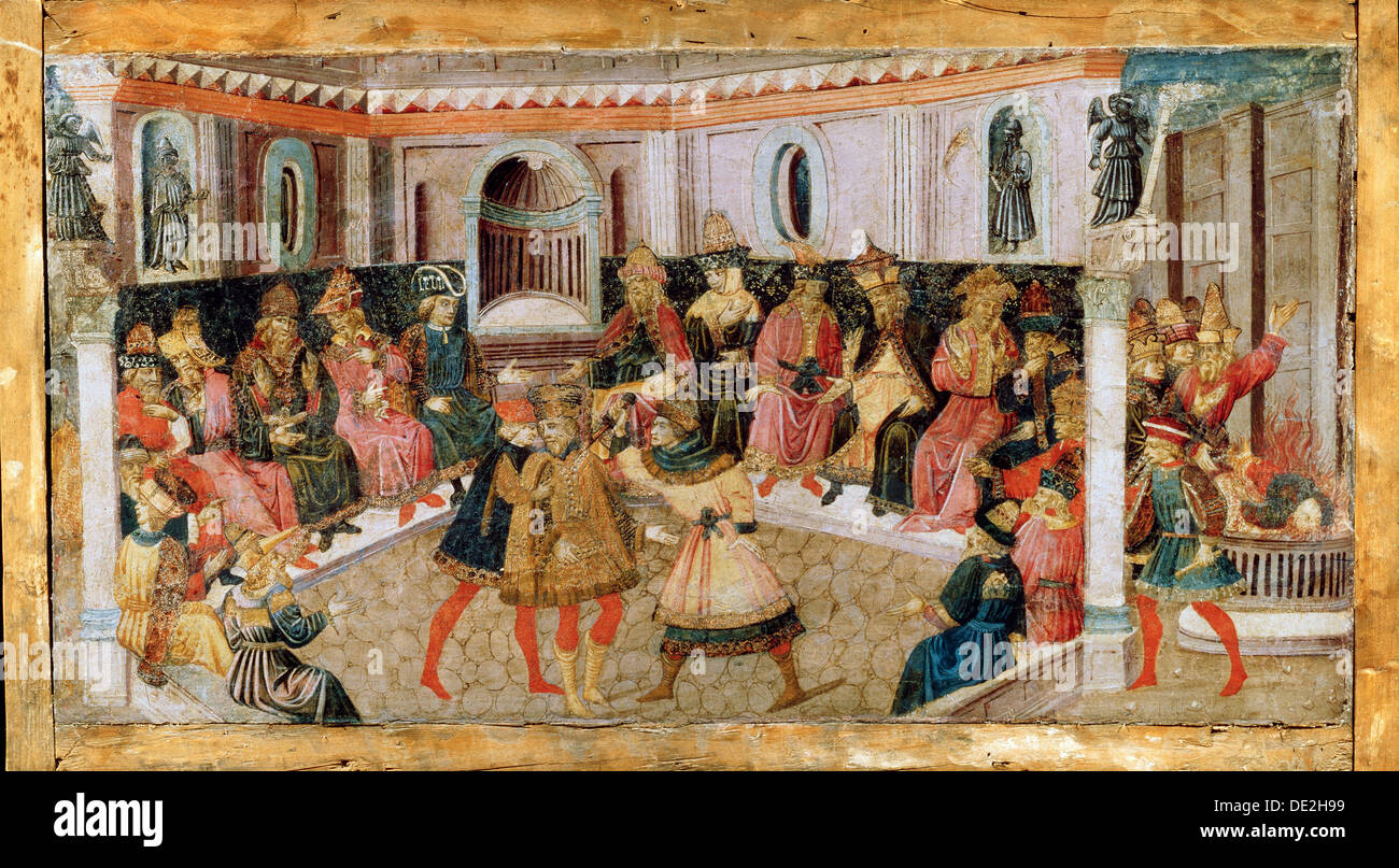 'The Assassination of Julius Caesar', 15th century.  Artist: Apollonio di Giovanni di Tommaso Stock Photo