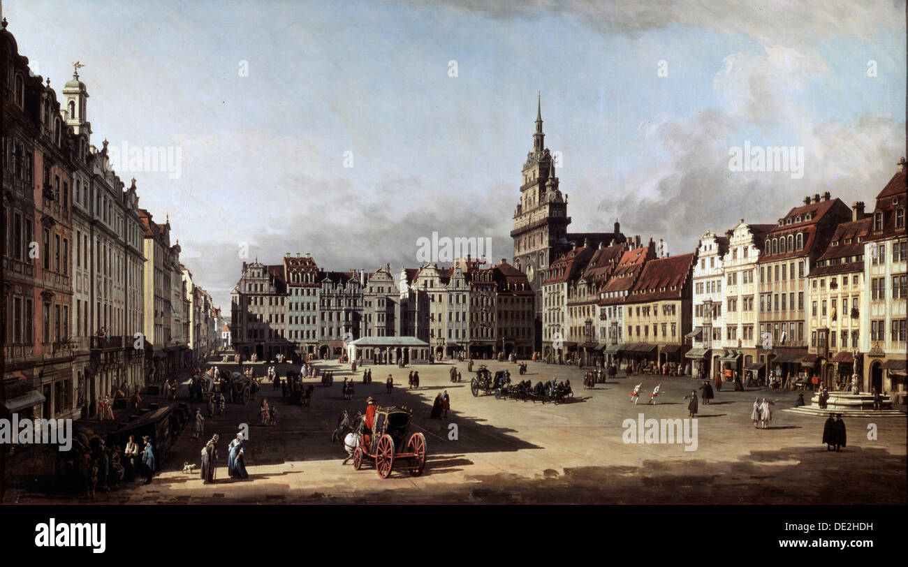 'The Old Market Place in Dresden', c1750-c1752. Artist: Bernardo Bellotto Stock Photo