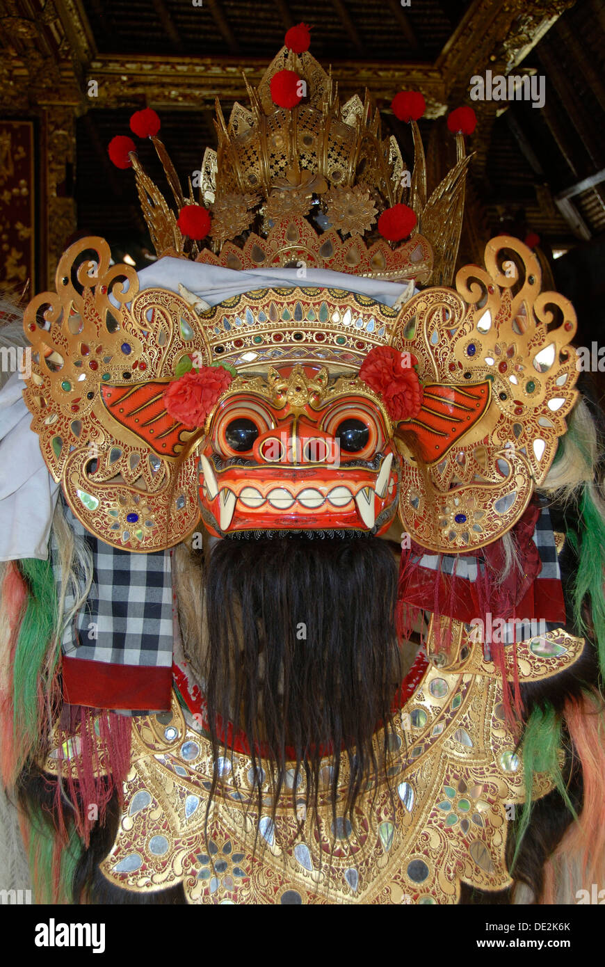 Arts and culture, Barong mask, mystical mythical creature, Ubud, Bali, Indonesia, Southeast Asia, Asia Stock Photo
