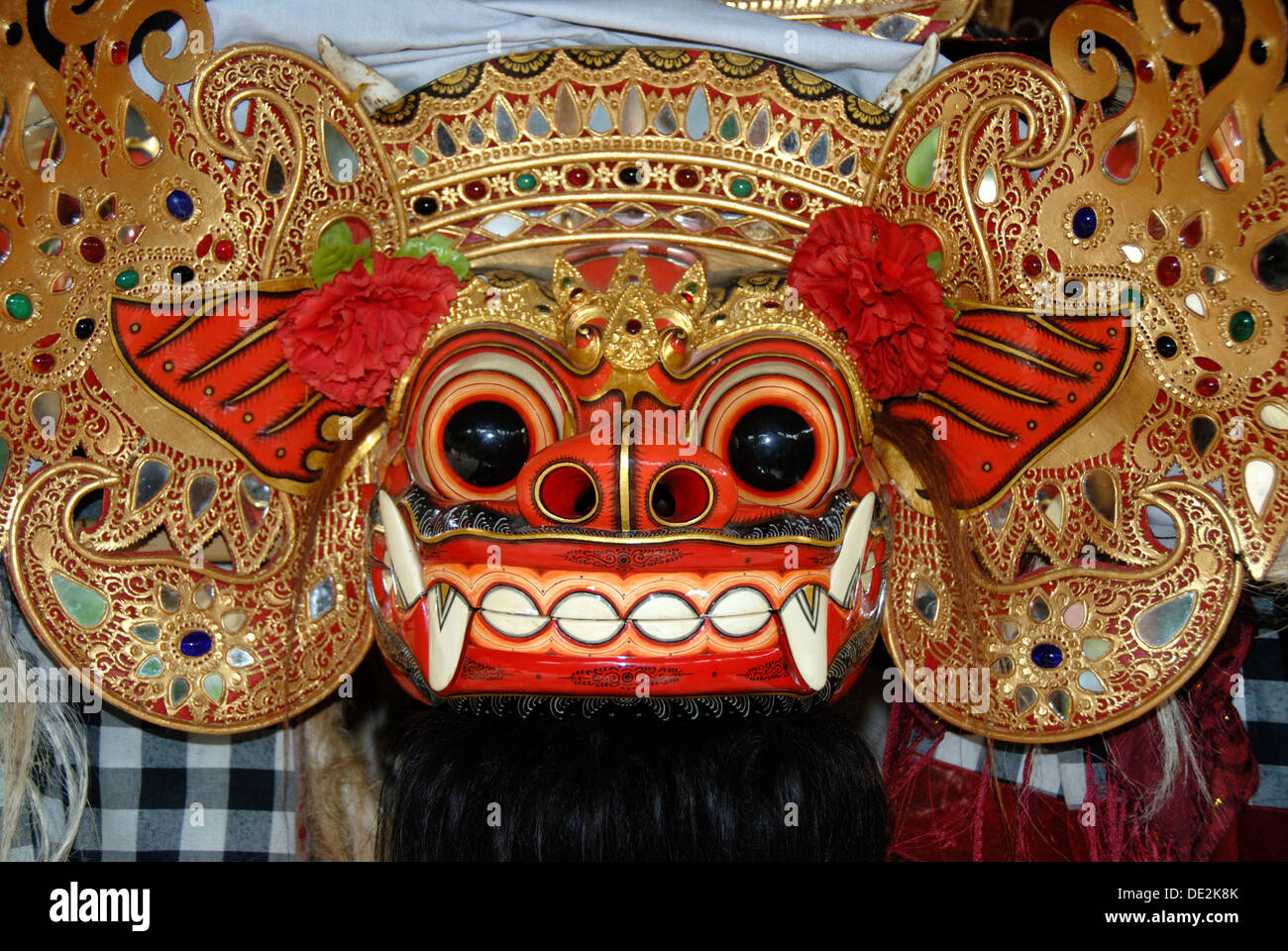 Arts and culture, Barong mask, mystical mythical creature, Ubud, Bali, Indonesia, Southeast Asia, Asia Stock Photo