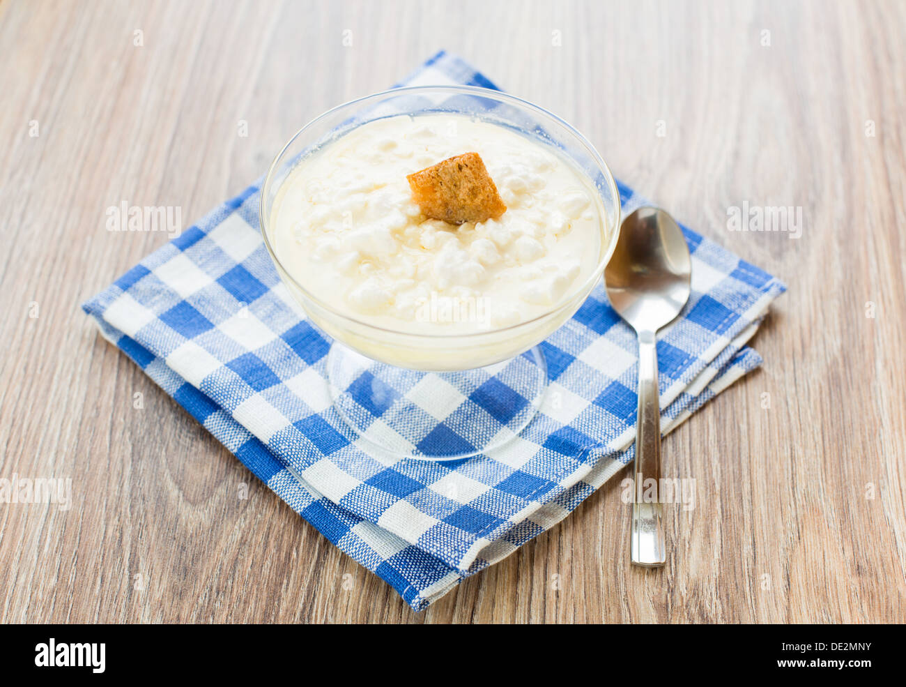 Cottage cheese with honey Stock Photo Alamy