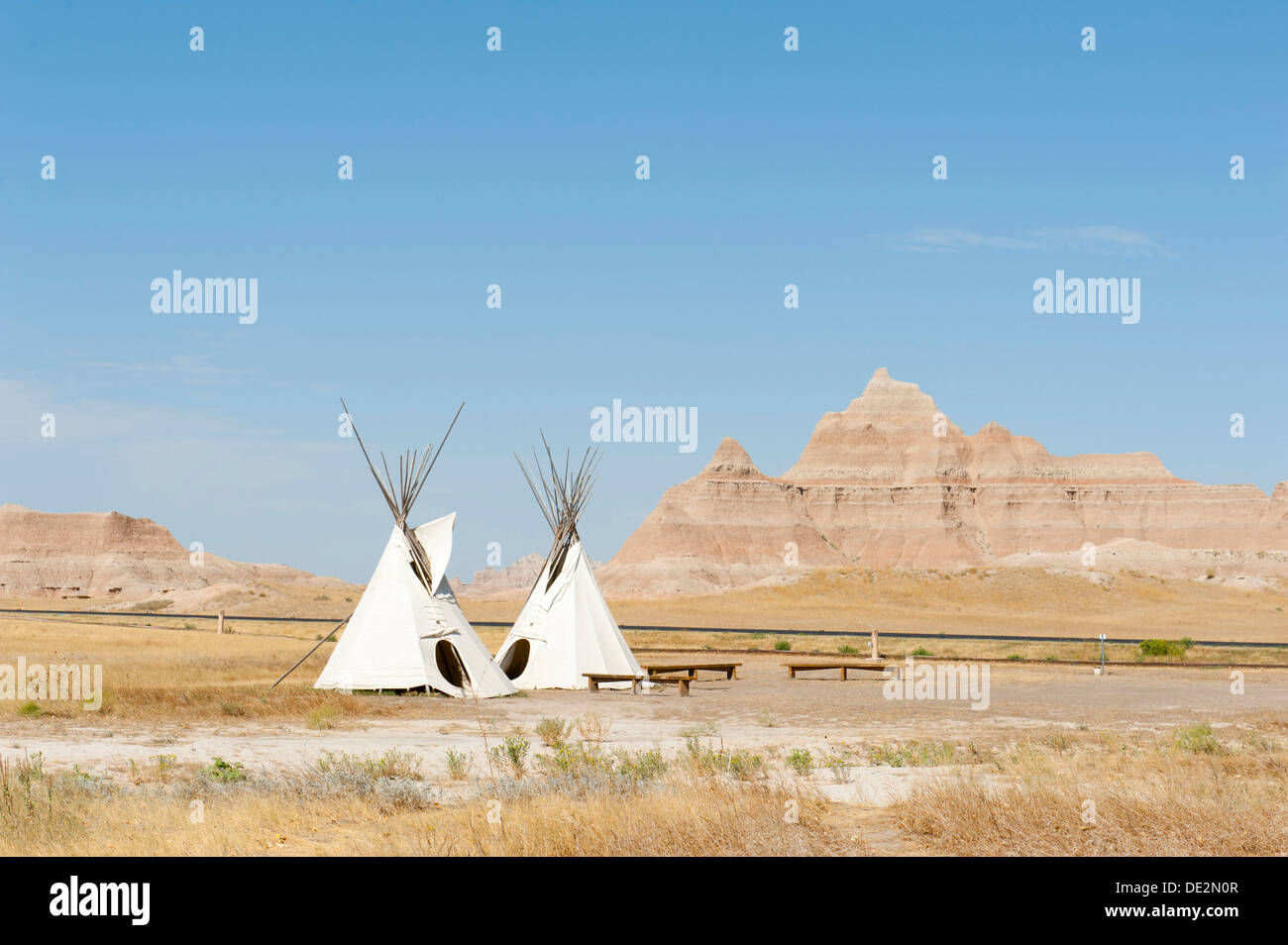 American Lakota Prairie Landscape Oglala High Resolution Stock ...