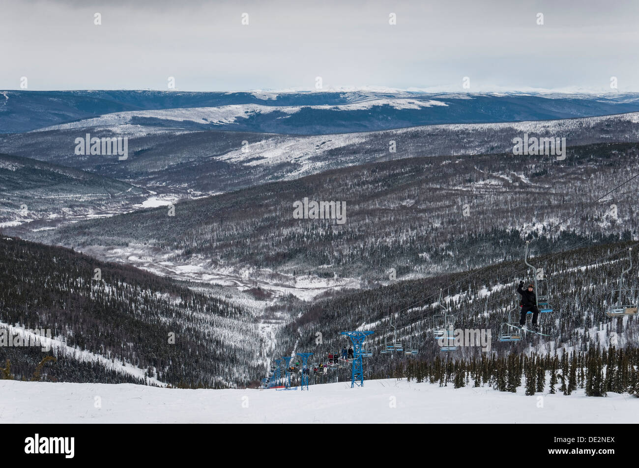 North America's northernmost chairlift, Mount Aurora Skiland ski area