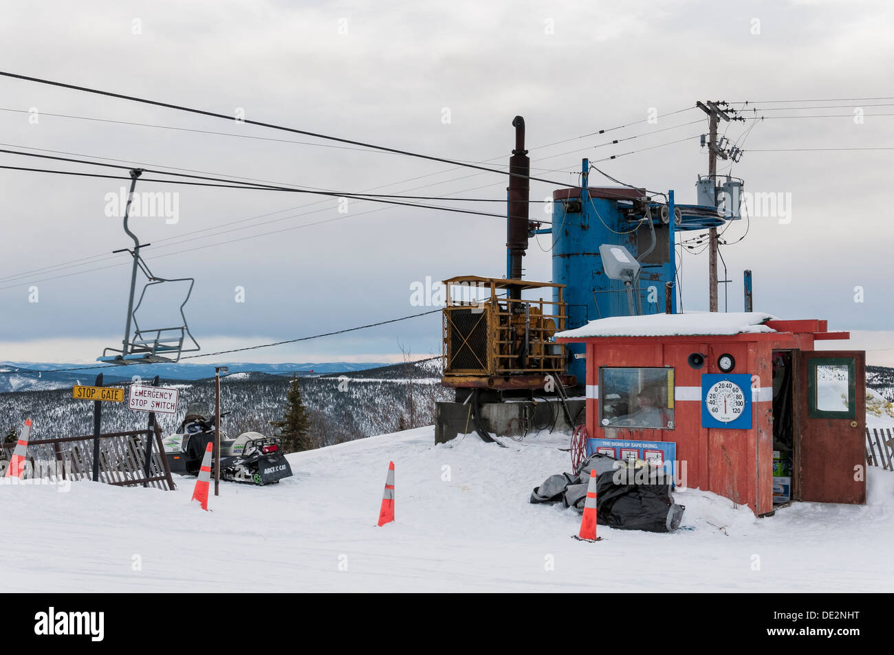 North America's northernmost chairlift, Mount Aurora Skiland ski area