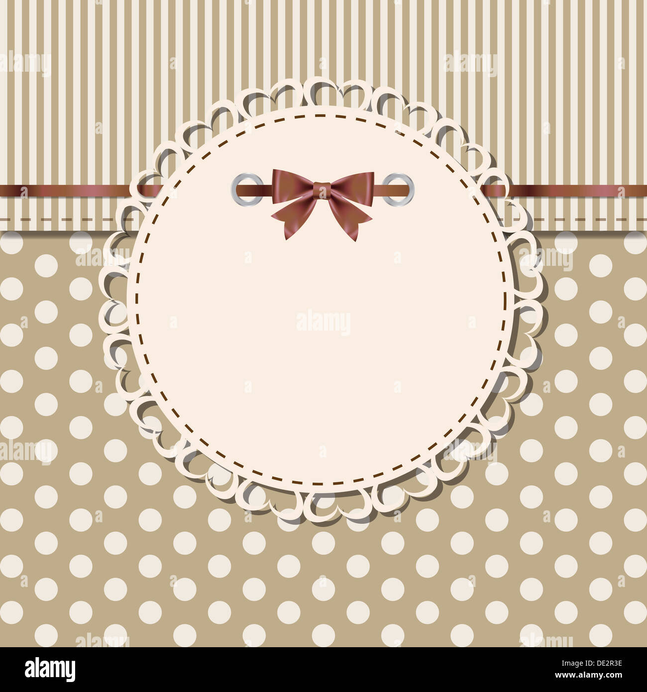 vintage frame with bow vector illustration Stock Photo - Alamy