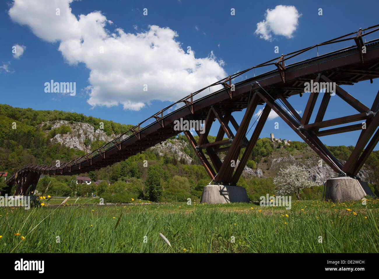 Essinge Bridge Essing wooden bridge hi-res stock photography and images - Alamy