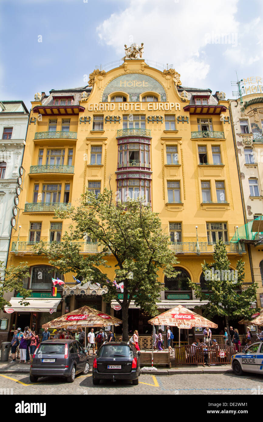 Grand Hotel Europa Building In Prague Stock Photo Alamy Grand Hotel Europa Building In Prague Stock Photo Alamy