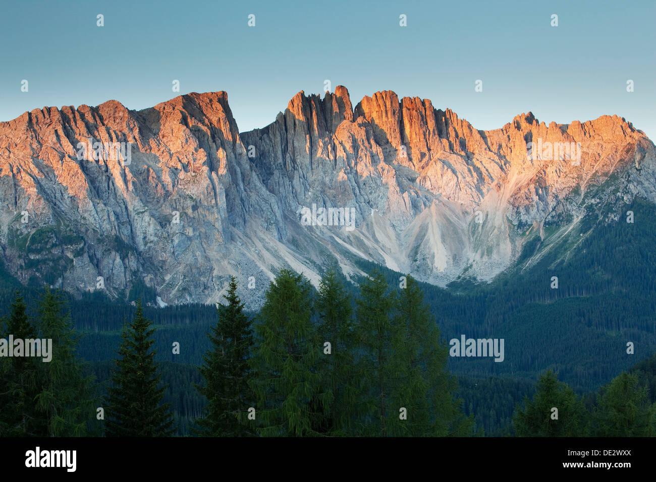 Latemar Mountain, Karerpass, Dolomiten, South Tyrol province, Trentino-Alto Adige, Italy Stock Photo