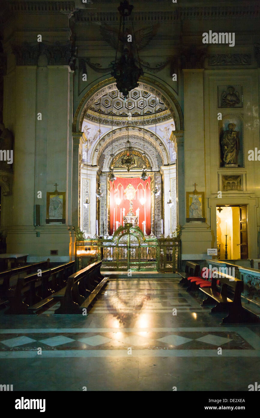 Interior scene of the Cathedral of Palermo in the City of Palermo ...