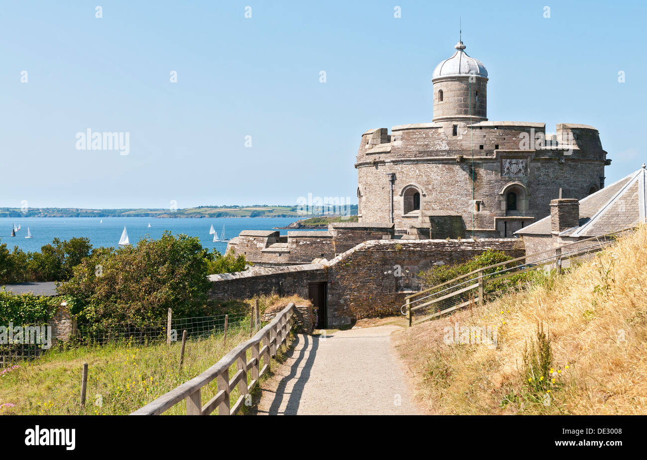 Great Britain, England, Cornwall, St. Mawes Castle, circa 16C, built by Henry VIII Stock Photo