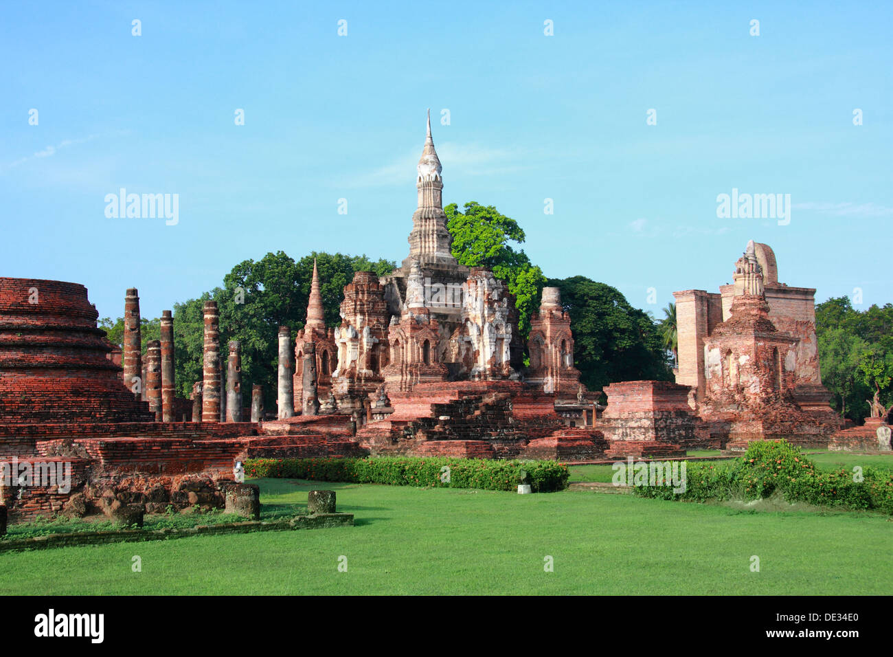 Mahathat temple, Sukhothai Historical Park, Sukhothai, Thailand Stock Photo