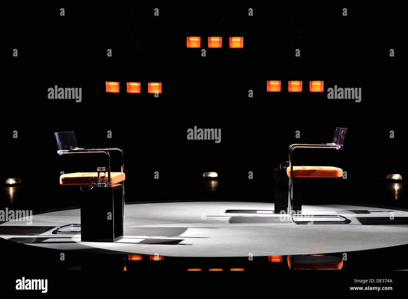 Professional TV studio for production talk show Stock Photo Alamy