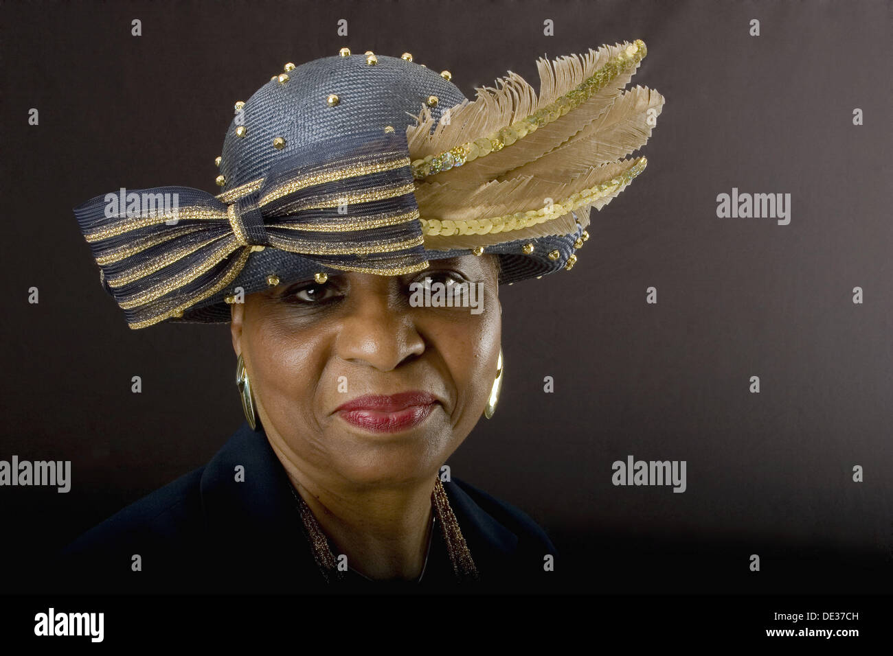Church hats black women hi-res stock 