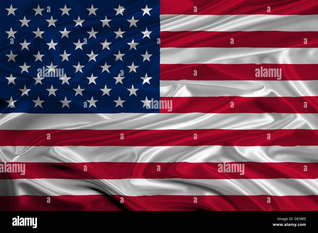 Closeup photo- National flag of the USA Stock Photo