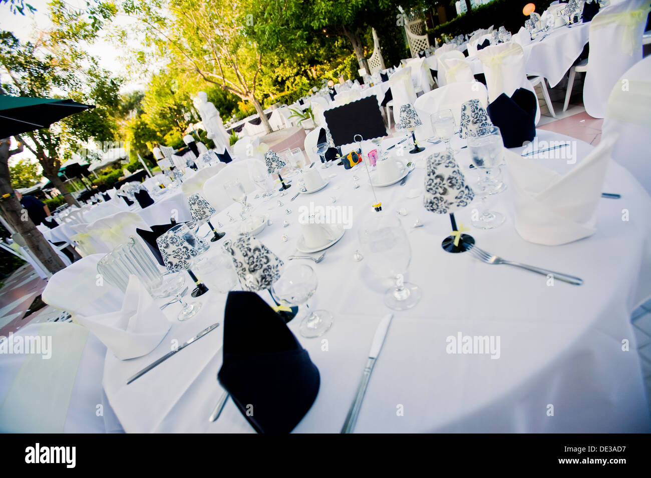 Wedding Reception Guest Table Setting Stock Photo 60310355 Alamy