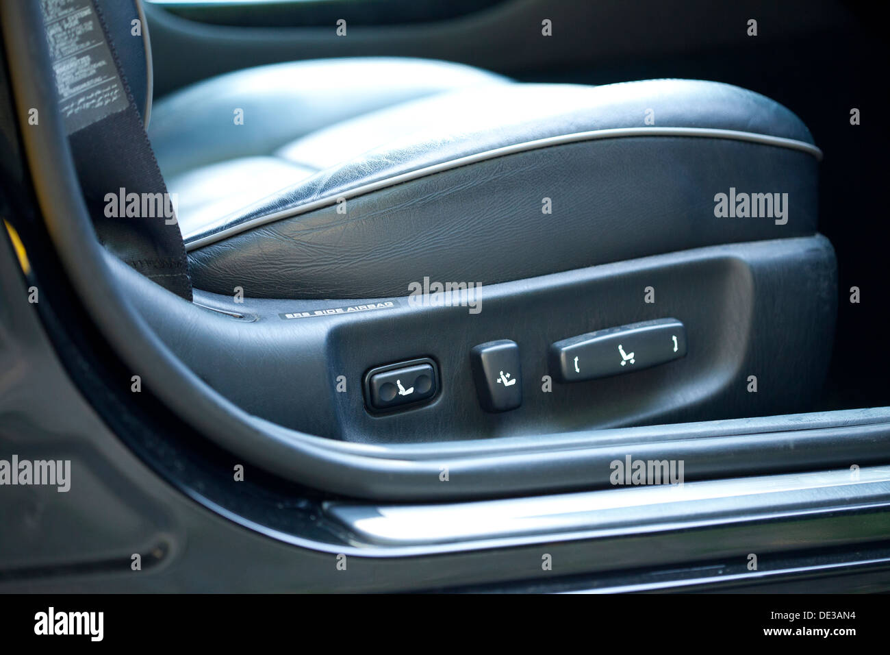 Modern car seat adjustment controls Stock Photo - Alamy