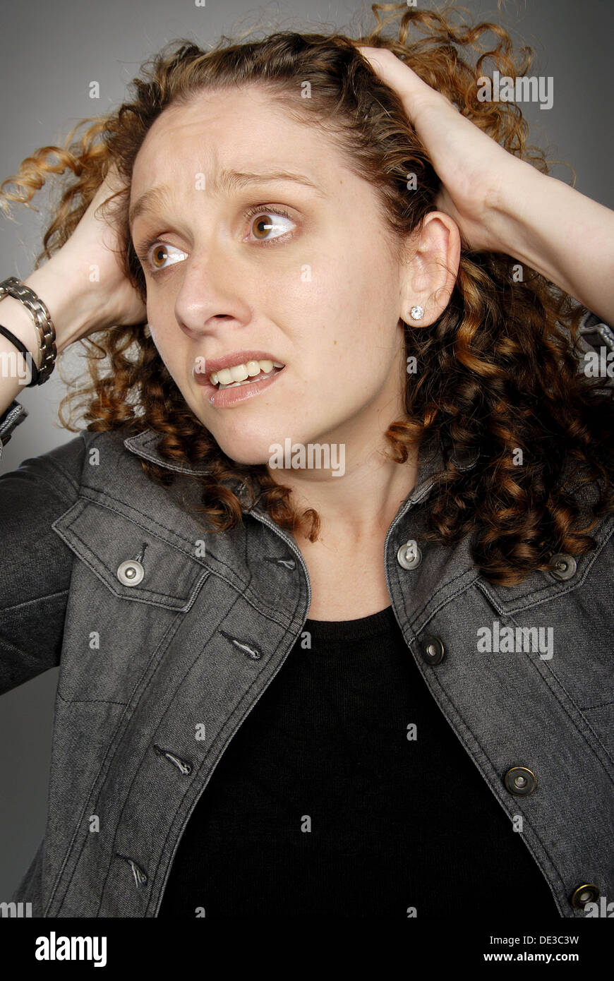 Woman, ethnic background half Basc (Spanish), half English Stock Photo