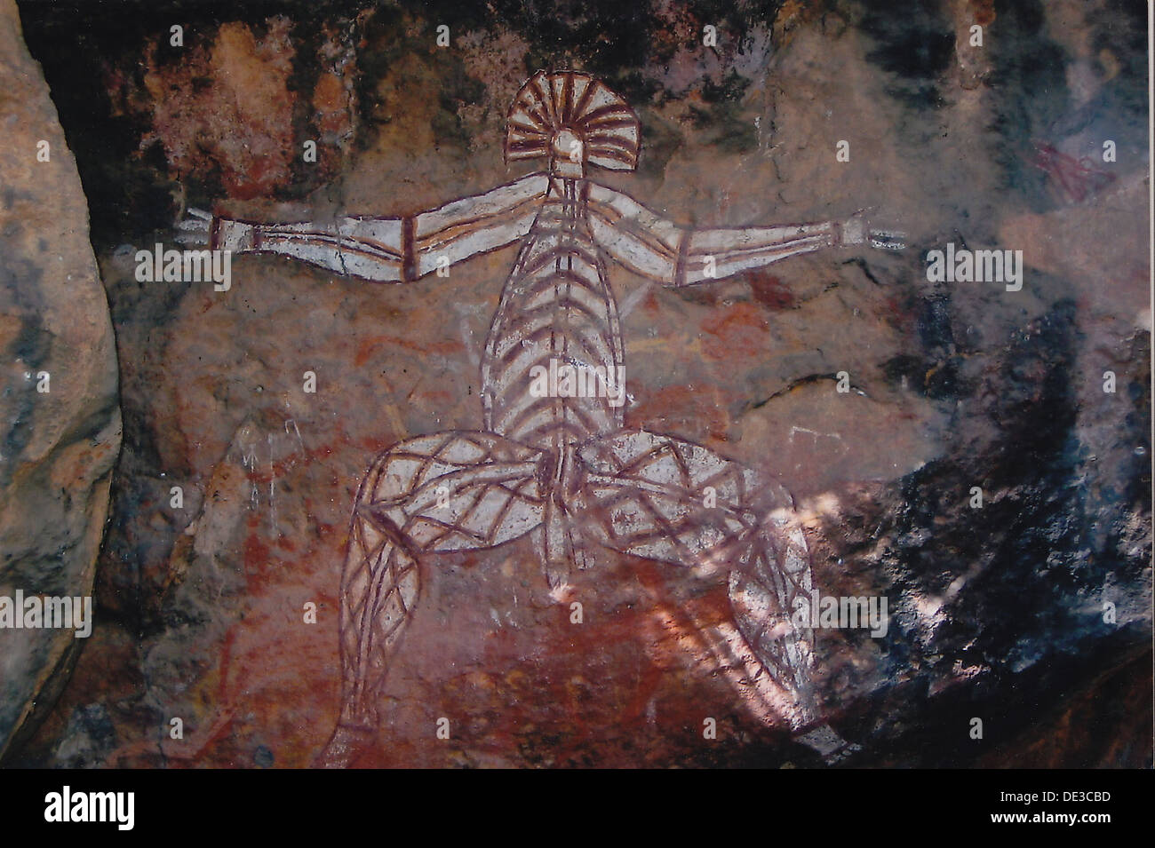 Aboriginal rock painting of Nabulwinjbulwinj from the Kakadu National Park. Stock Photo