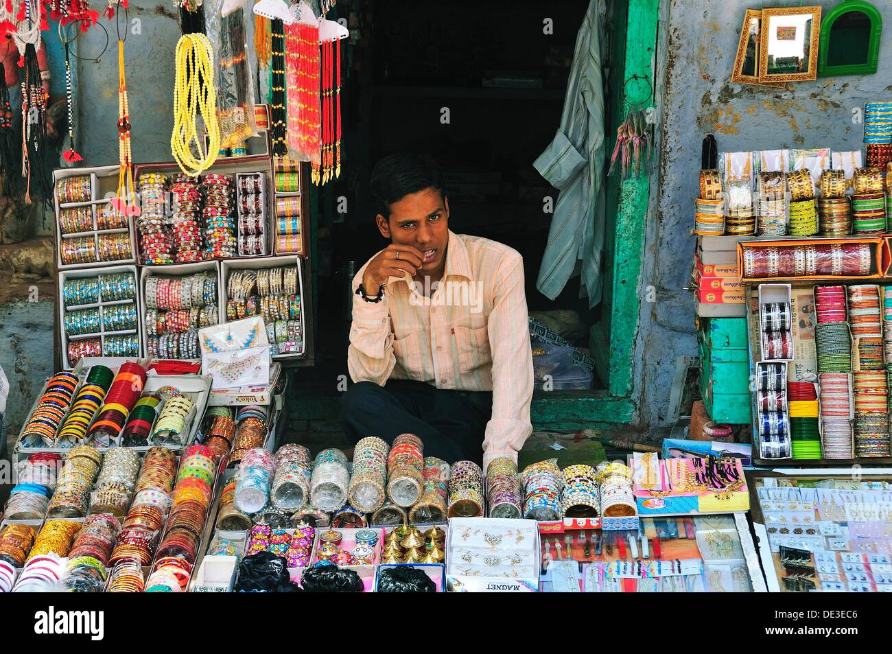 Shopping Street Near The Ganges River Stock Photo Alamy   Shopping Street Near The Ganges River DE3EC6 