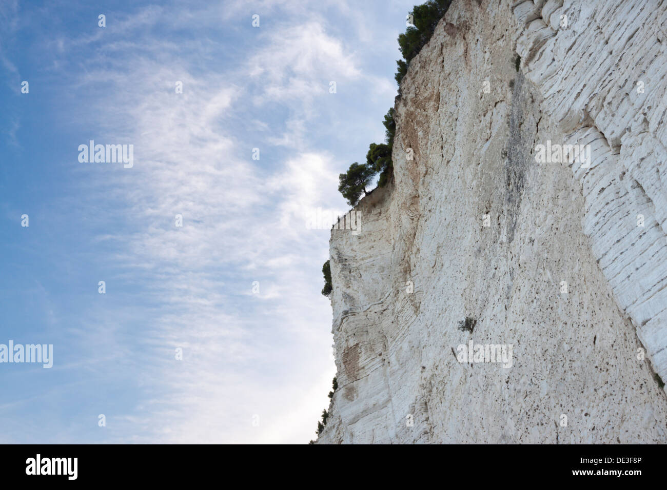 Typical rocks made from marine erosion on vignanotica beach Stock Photo
