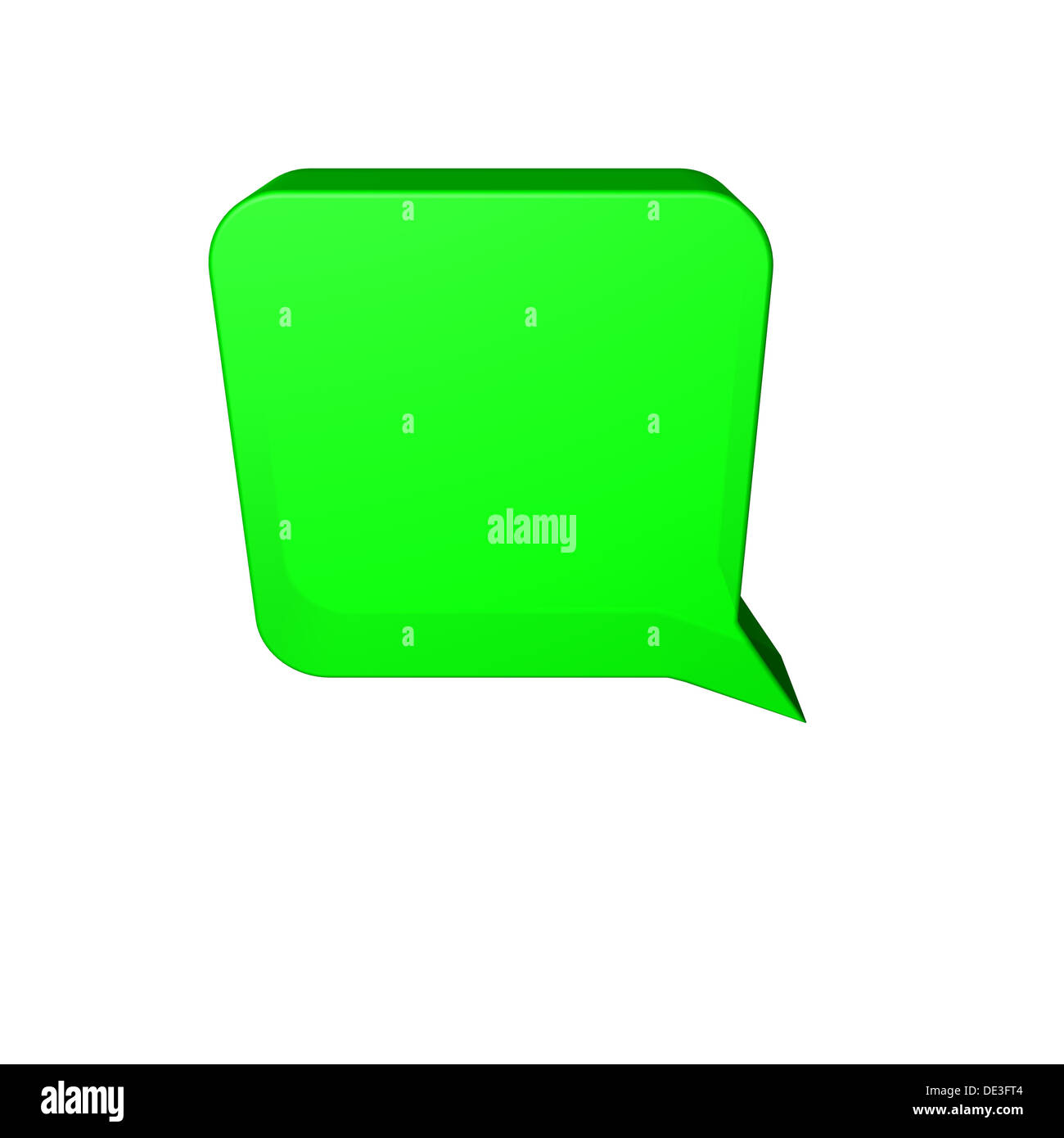 Green speech balloon Stock Photo - Alamy