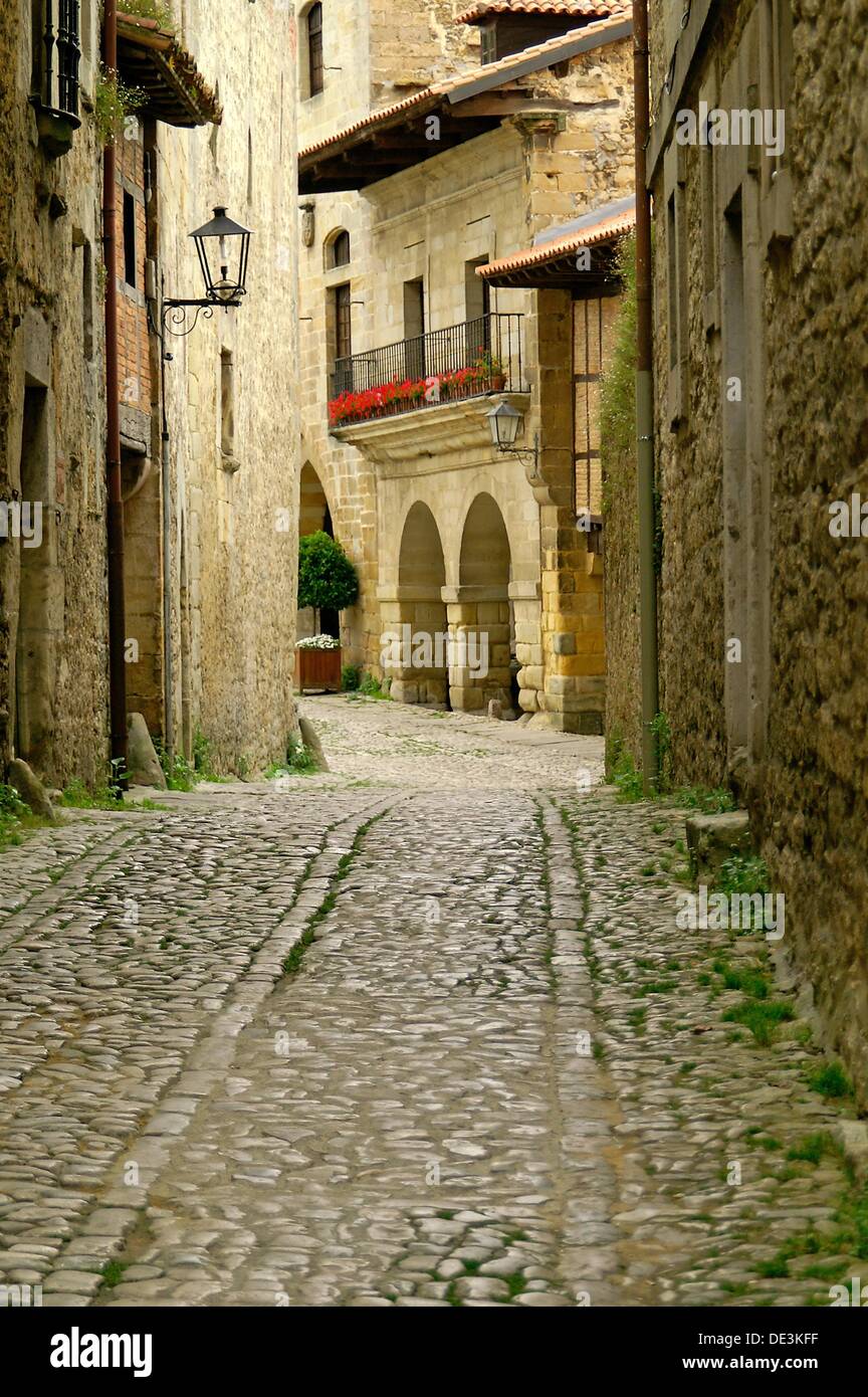 Santillana del Mar Spain Street of the village of Santillana del Mar