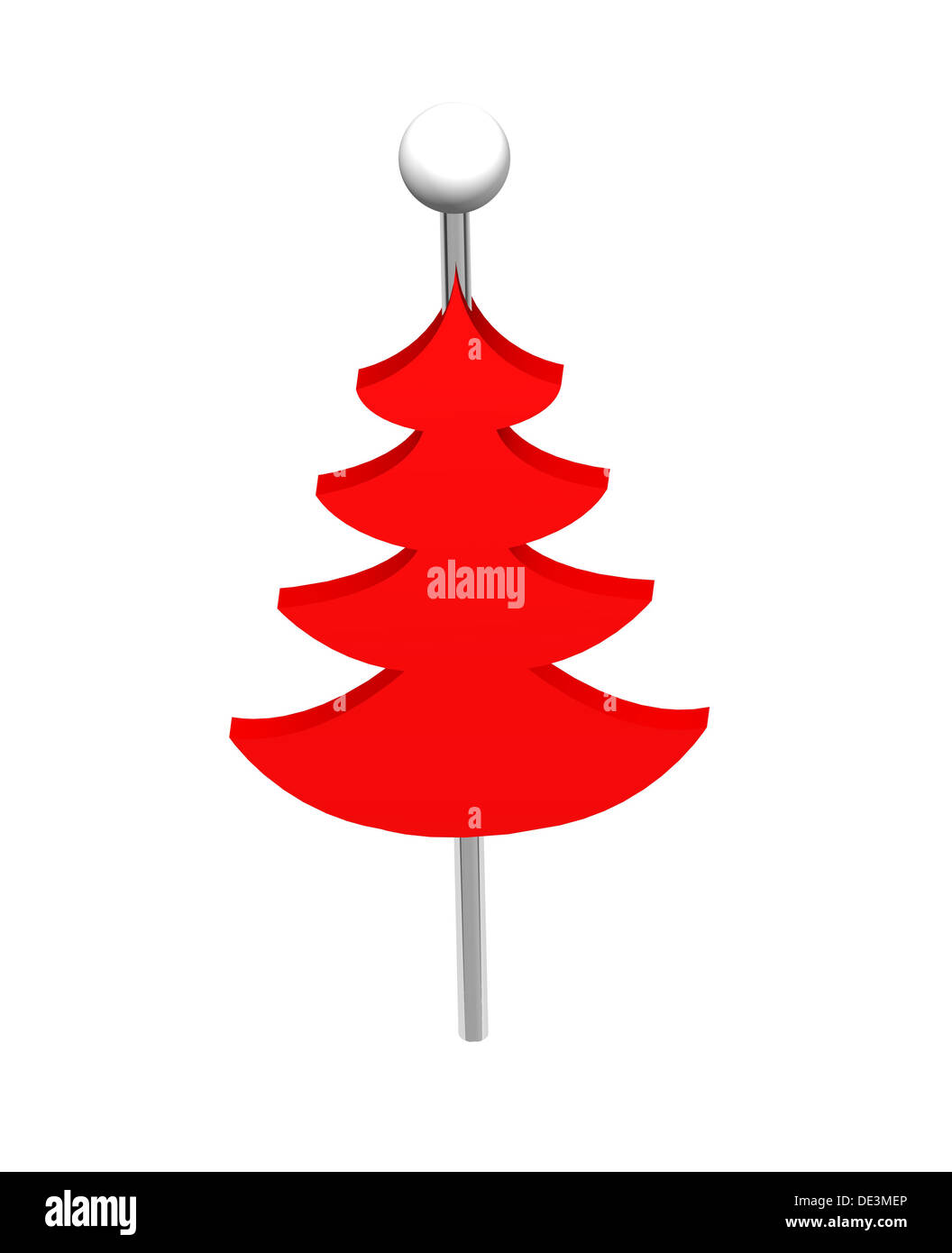 Christmas tree push pins isolated on white background Stock Photo - Alamy