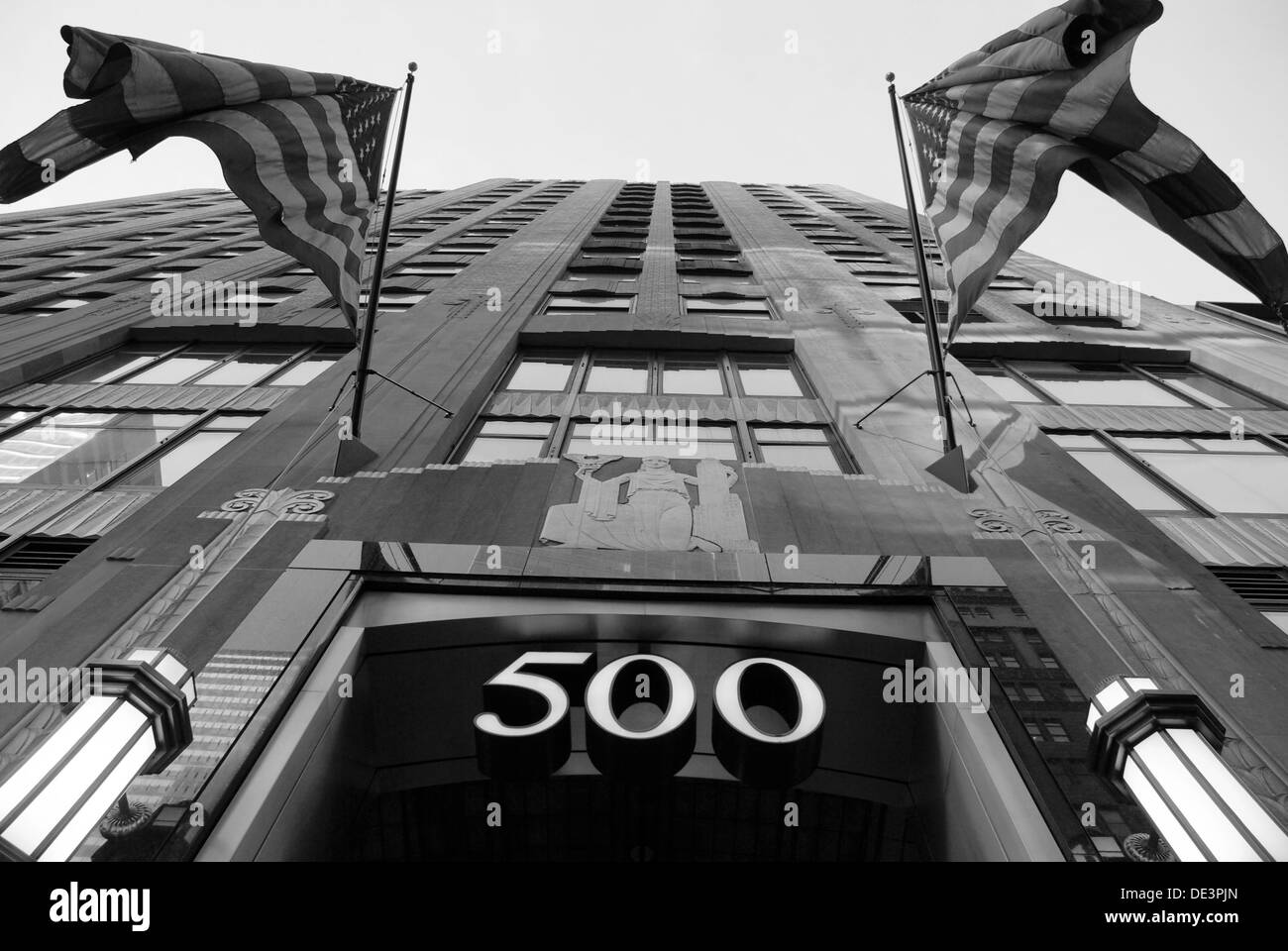 Entrace of the Rockefeller Center Stock Photo