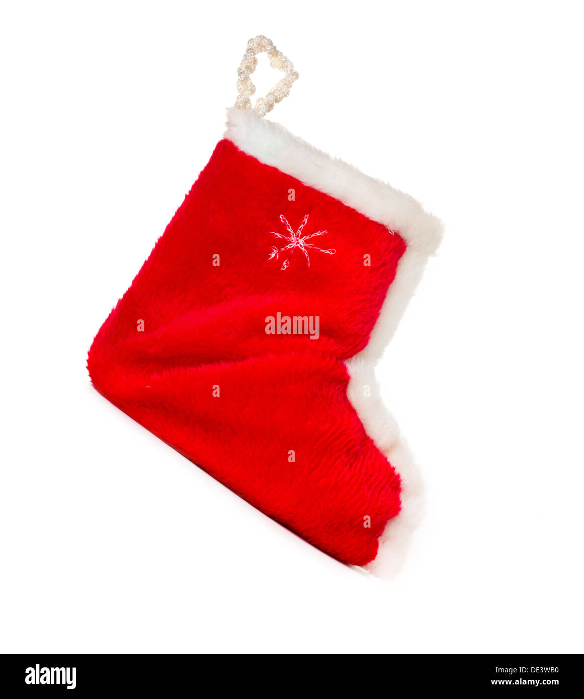 Red Christmas stocking Stock Photo