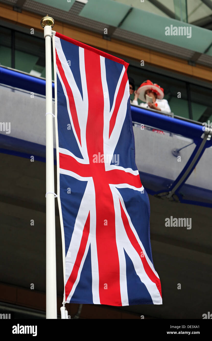 Ascot, United Kingdom, National Flag of the United Kingdom of Great Britain and Northern Ireland Stock Photo