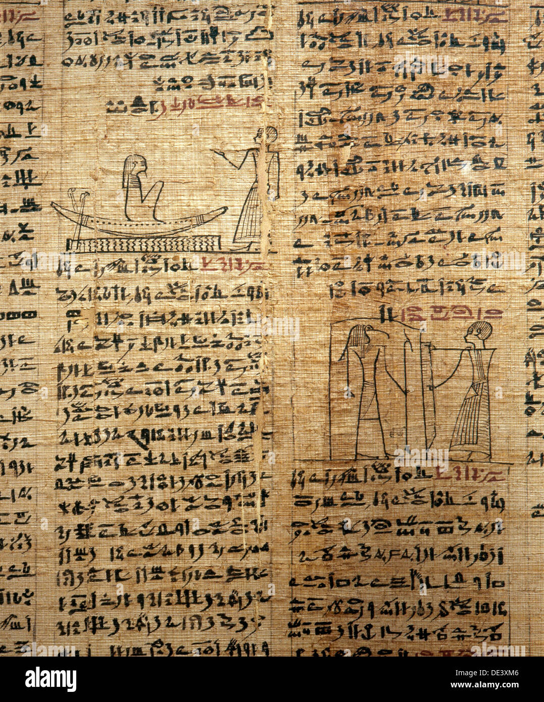 A Fragment Of A Funerary Papyrus Of Kahapa With Text From The Book Of Stock Photo Alamy