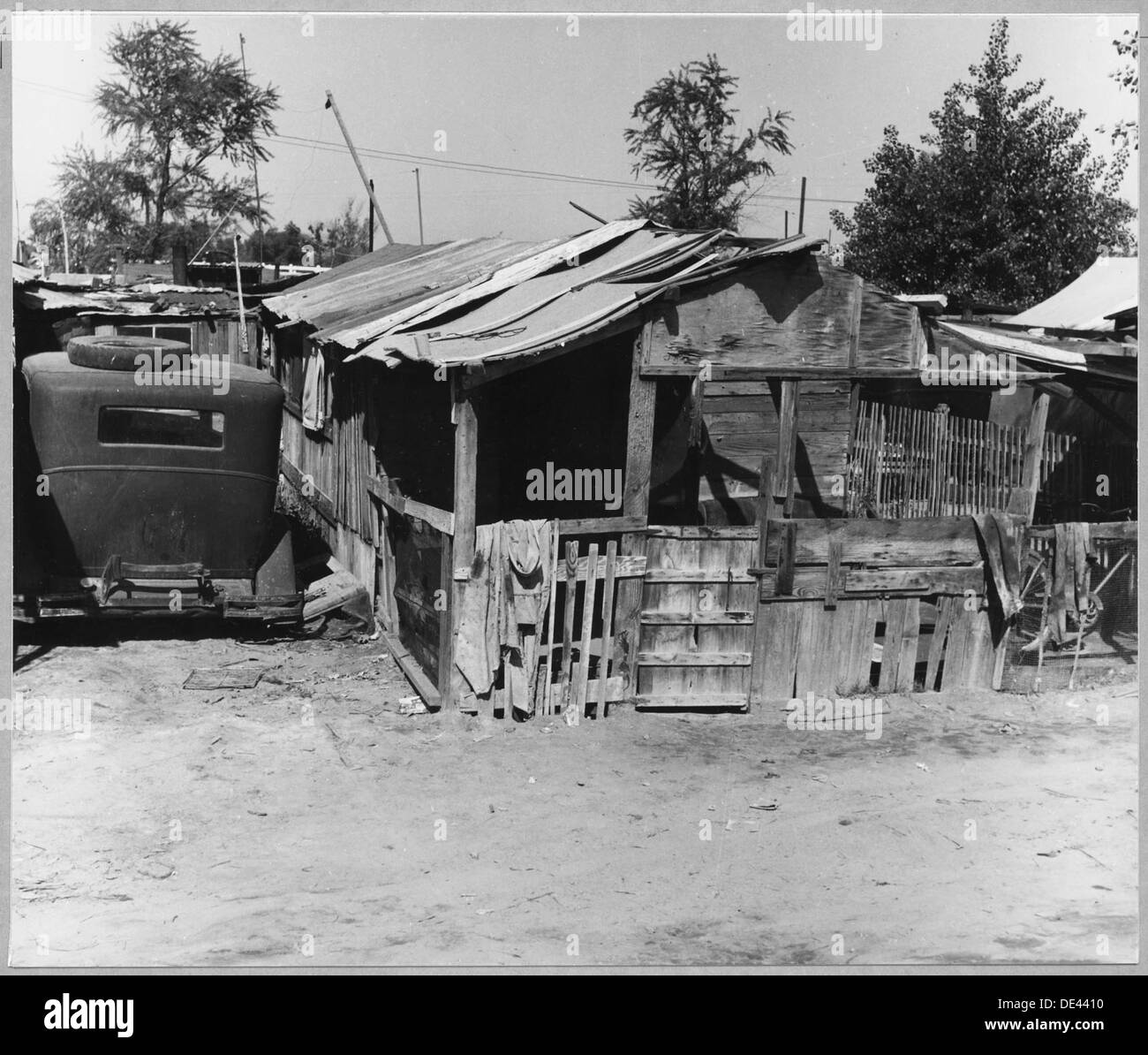 Oildale, Kern County, California. Shacktown in Kern County industrial
